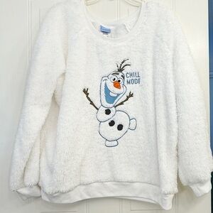 Disney Frozen Fuzzy White Olaf Sweatshirt
NWT Size L
